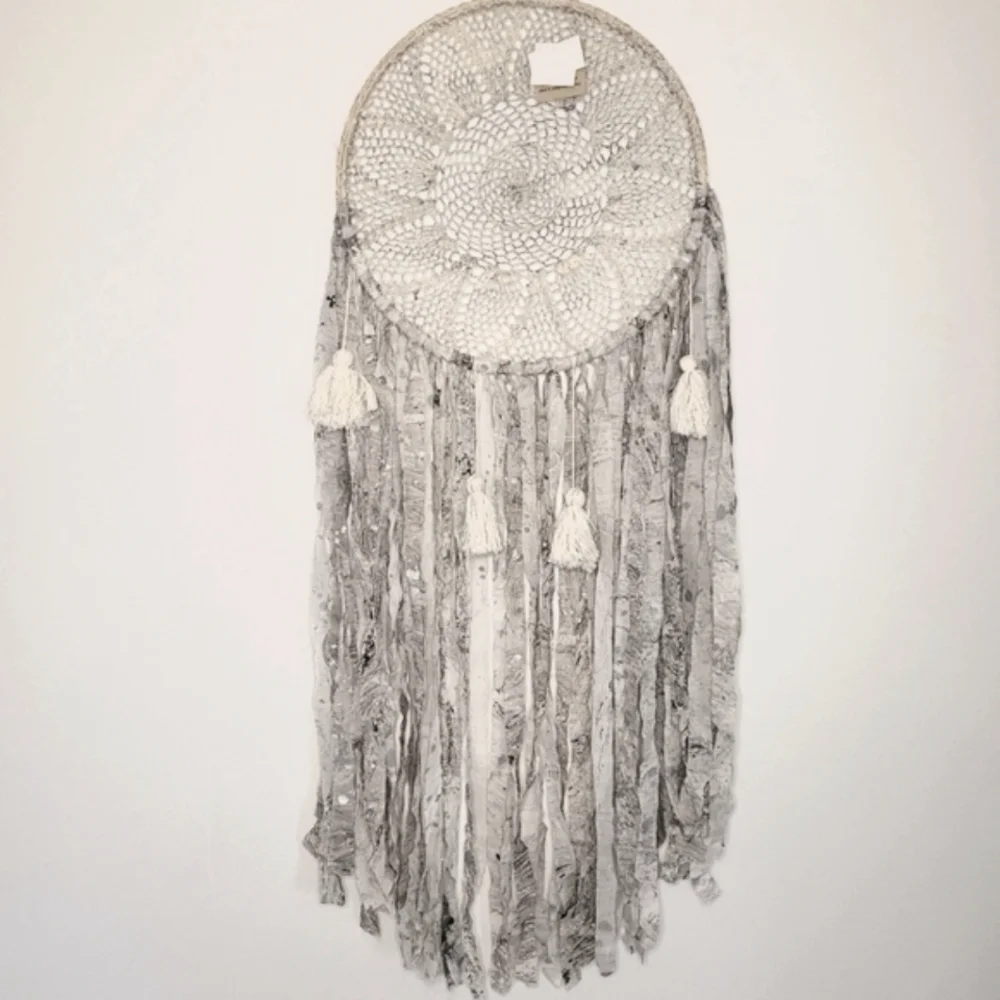 Large Tie Dye Denim Tasselled Dreamcatcher ✨️ NWT
